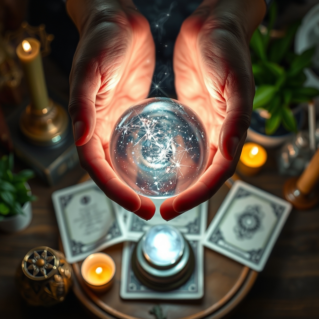psychic witch in action